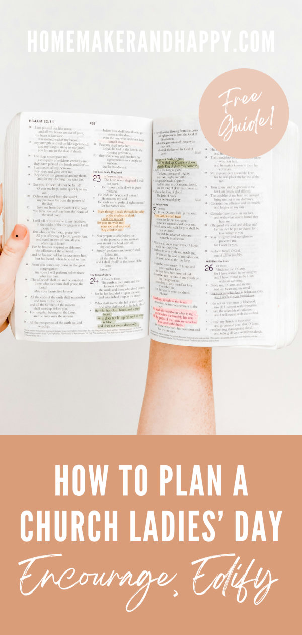 How to Plan a Church Ladies Day - FREE GUIDE - Homemaker and Happy