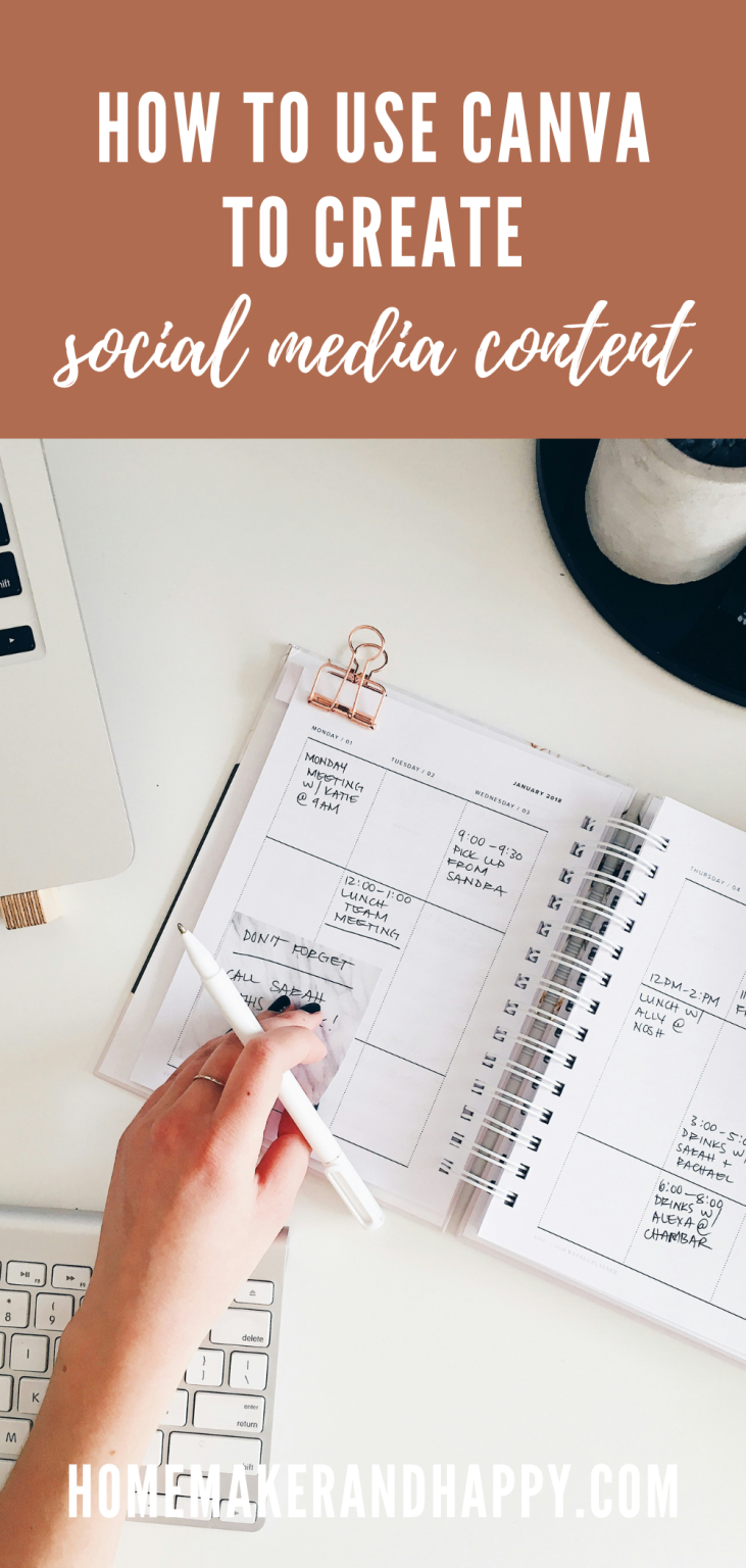 How to Use Canva to Create Social Media Posts - Homemaker and Happy